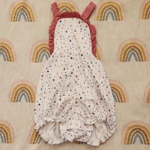 Lullaby Set 3t Sailboat Print Smocked Brand Nautical Summer Romper